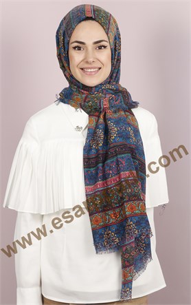 Etnik Desen Fileli Şal 1225-29