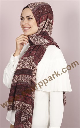 Etnik Desen Fileli Şal 1225-30