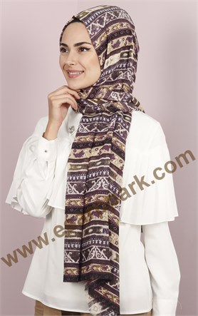 Etnik Desen Fileli Şal 1225-34