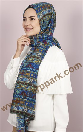 Etnik Desen Fileli Şal 1225-36