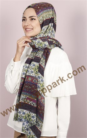 Etnik Desen Fileli Şal 1225-39