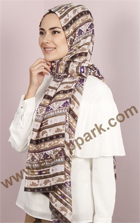 Etnik Desen Fileli Şal 1225-41