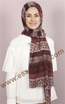 Etnik Desen Fileli Şal 1225-47