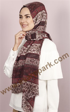 Etnik Desen Fileli Şal 1225-47