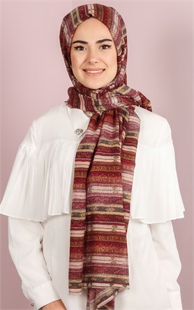 Etnik Desen Fileli Şal 1225-7