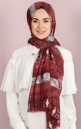 Etnik Desen Fileli Şal 1225-8