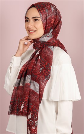 Etnik Desen Fileli Şal 1225-8