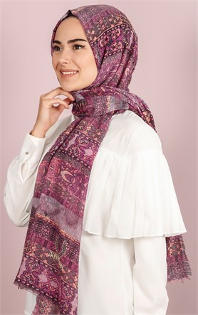 Etnik Desen Fileli Şal 1225-9