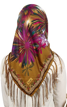 111-0020-02 PİRAMİT PÜSKÜLLÜ EŞARP