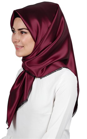 Delux Tafta Eşarp 1000-1 Bordo