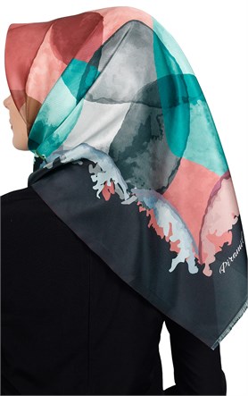 Piramit Tafta Dijital Eşarp 1914-6