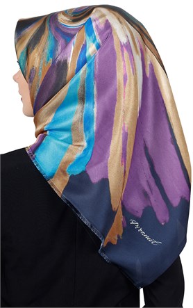 Piramit Tafta Dijital Eşarp 1913-6