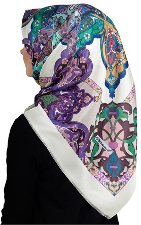 Piramit Tafta Dijital Eşarp 1910-6