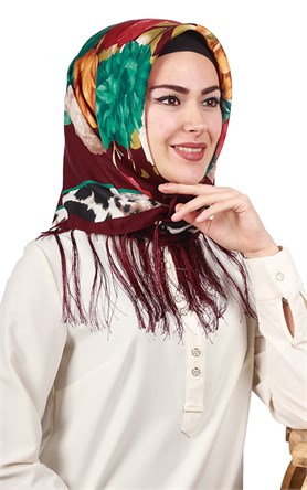 111-0017-03 PİRAMİT PÜSKÜLLÜ EŞARP