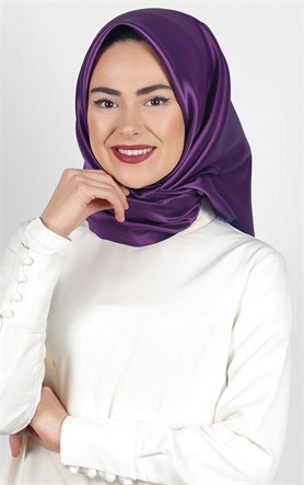 Delux Tafta Eşarp 1000-27 Mor