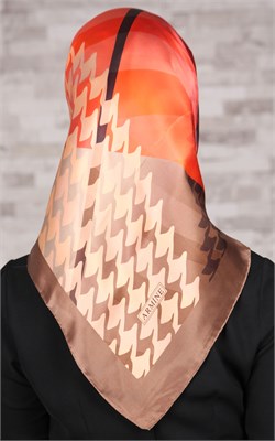 6435-04 ARMİNE İPEK EŞARP 2015 YAZ KAHVE