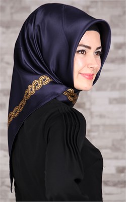 7486-05 ARMİNE İPEK EŞARP 2015 YAZ LACİVERET GOLD