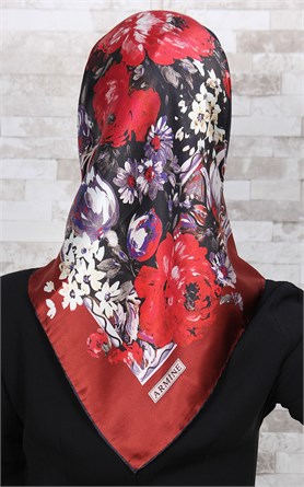 3865-30 ARMİNE İPEK KİREMİT KIRMIZI