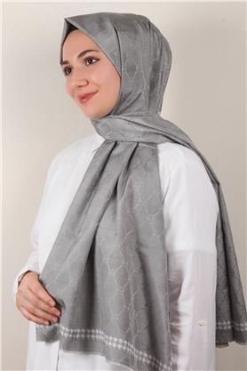 Fashion İpeksi Şal 2882-8 Gümüş