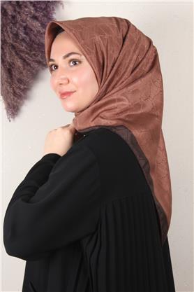Fashion Monogram Eşarp 8089-14 Kızıl