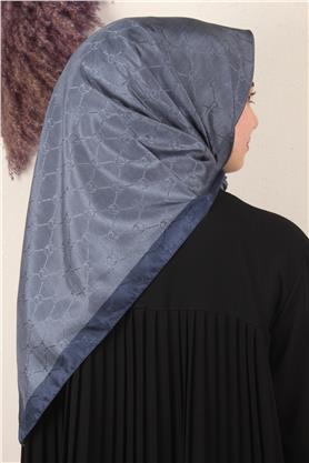 Fashion Monogram Eşarp 8089-16 İndigo