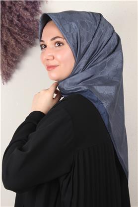 Fashion Monogram Eşarp 8089-16 İndigo
