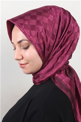 Fashion Monogram Eşarp 8090-1 Fuşya