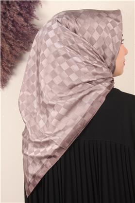 Fashion Monogram Eşarp 8090-11 Koyu Pudra