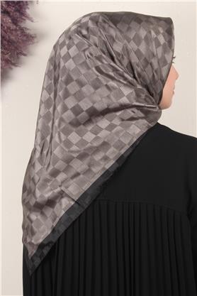 Fashion Monogram Eşarp 8090-12 Füme 