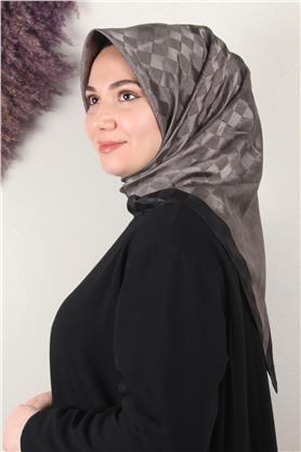 Fashion Monogram Eşarp 8090-12 Füme 