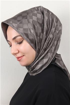 Fashion Monogram Eşarp 8090-12 Füme 