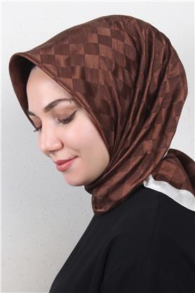 Fashion Monogram Eşarp 8090-13 Çikolata Kahve