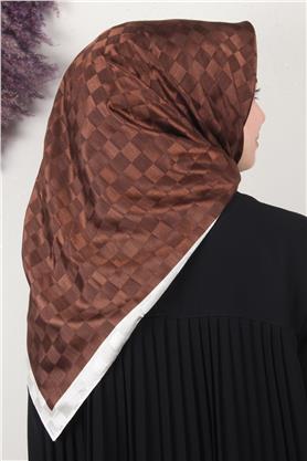 Fashion Monogram Eşarp 8090-13 Çikolata Kahve