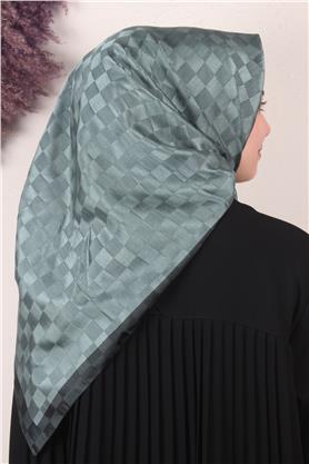 Fashion Monogram Eşarp 8090-14 Cam Göbeği