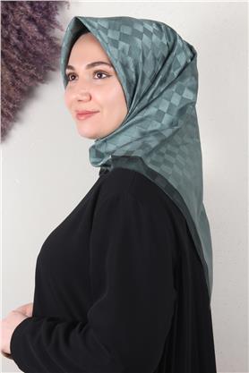 Fashion Monogram Eşarp 8090-14 Cam Göbeği