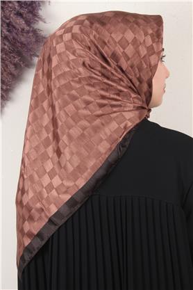 Fashion Monogram Eşarp 8090-18 Kızıl