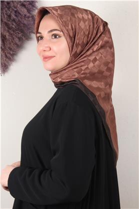 Fashion Monogram Eşarp 8090-18 Kızıl