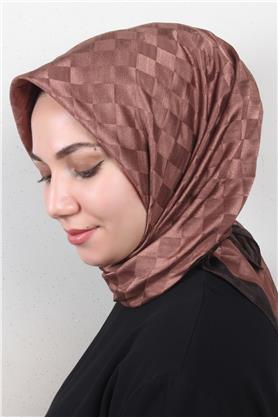 Fashion Monogram Eşarp 8090-18 Kızıl