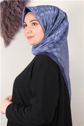 Fashion Monogram Eşarp 8090-20 İndigo