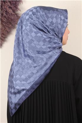 Fashion Monogram Eşarp 8090-20 İndigo