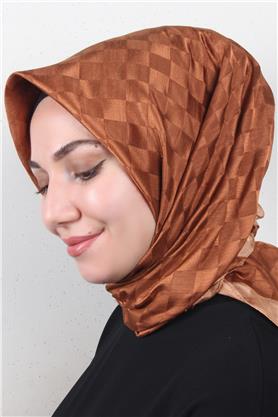 Fashion Monogram Eşarp 8090-21 Kiremit