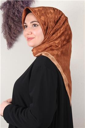 Fashion Monogram Eşarp 8090-21 Kiremit