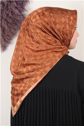 Fashion Monogram Eşarp 8090-21 Kiremit