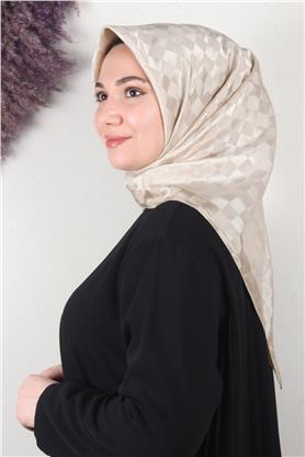 Fashion Monogram Eşarp 8090-5 Çöl Beji