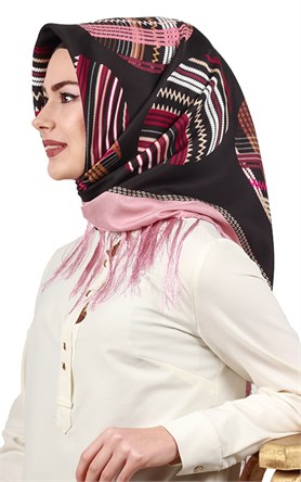 111-0016-02 PİRAMİT PÜSKÜLLÜ EŞARP