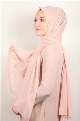 Fiesta Düz Krep Şal 2742-13 Açık Pudra