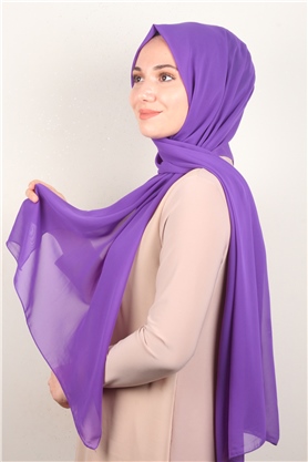 Fiesta Düz Krep Şal 2742-15 Açık Mor