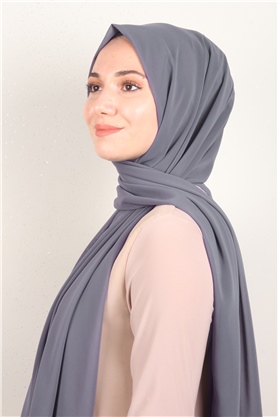 Fiesta Düz Krep Şal 2742-23 Füme
