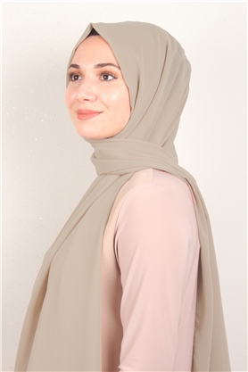 Fiesta Düz Krep Şal 2742-36 Sütlü Kahve