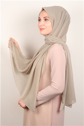 Fiesta Düz Krep Şal 2742-36 Sütlü Kahve